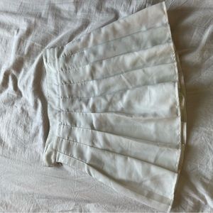 White pleated skirt